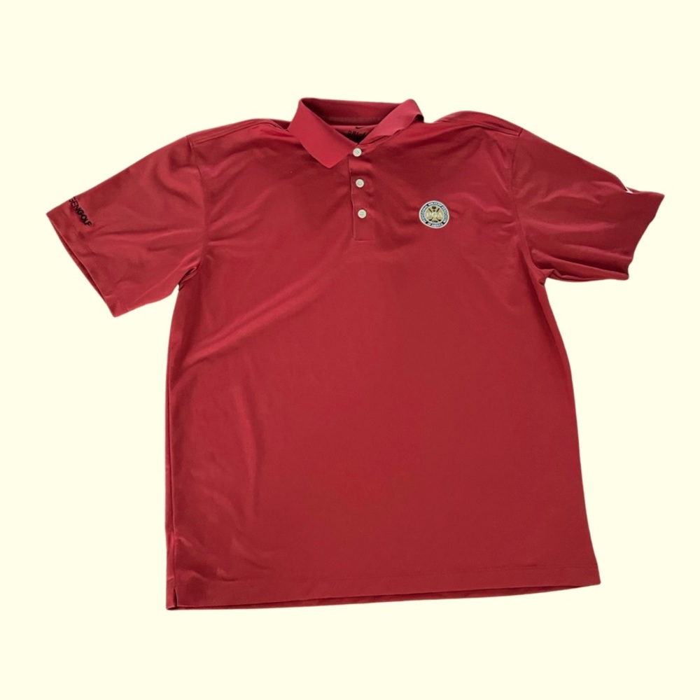 NIKE PGA Embroidered Dri-Fit Golf Polo: Men’s Large: Burgundy: NextGen Golf